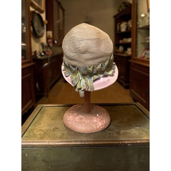 Antique Edwardian Early 1920s Cloche Slouch Hat Flapper Art Deco By Betsy Weir main image 7